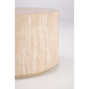 PILLAR modern dohányzóasztal – travertin - 60cm