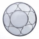 MOTION modern üveg dohányzóasztal – üveg / ezüst -80cm