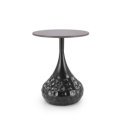 RIPPLE modern lerakóasztal – fekete márvány / fekete - 40cm