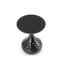 RIPPLE modern lerakóasztal – fekete márvány / fekete - 40cm