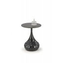 RIPPLE modern lerakóasztal – fekete márvány / fekete - 40cm