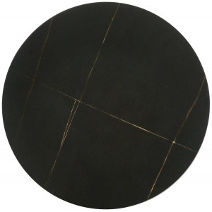 RIPPLE modern lerakóasztal – fekete márvány / fekete - 40cm