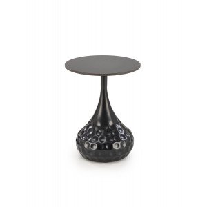 RIPPLE modern lerakóasztal – fekete márvány / fekete - 40cm HALMAR