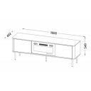 MELLOW modern TV-szekrény – dió / fekete márvány – 150 cm