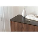 MELLOW modern TV-szekrény – dió / fekete márvány – 150 cm