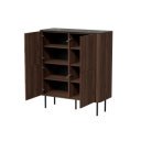 MELLOW modern magas komód – dió / fekete márvány – 100 cm