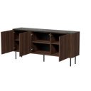 MELLOW modern komód – dió / fekete márvány – 160 cm