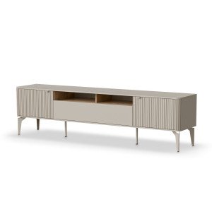 SOFTLINE modern TV-szekrény – kasmír / tölgy – 200 cm Elemes bútor