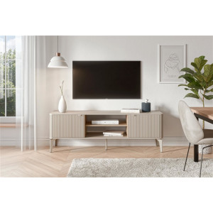 SOFTLINE modern TV-szekrény – kasmír / tölgy –160 cm