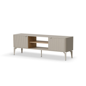 SOFTLINE modern TV-szekrény – kasmír / tölgy –160 cm Elemes bútor