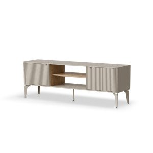 SOFTLINE modern TV-szekrény – kasmír / tölgy –160 cm Elemes bútor