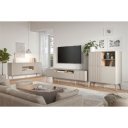 SOFTLINE modern magas komód – kasmír / tölgy – 97 cm