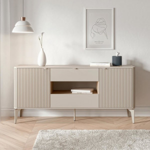 SOFTLINE modern komód – kasmír / tölgy – 160 cm Elemes bútor