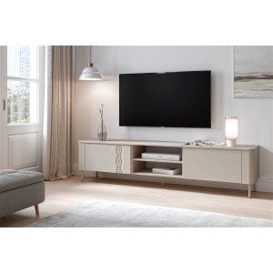 MUSE modern TV-szekrény – kasmír – 200 cm Elemes bútor