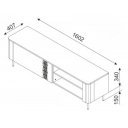 MUSE modern TV-szekrény – kasmír – 160 cm