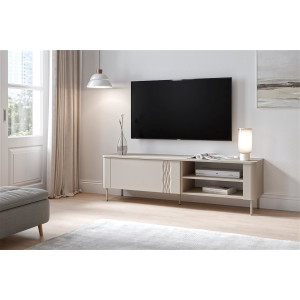 MUSE modern TV-szekrény – kasmír – 160 cm Elemes bútor