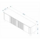 GROOVE modern TV-szekrény – tölgy – 190 cm