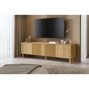 GROOVE modern TV-szekrény – tölgy – 190 cm