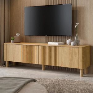 GROOVE modern TV-szekrény – tölgy – 190 cm Elemes bútor
