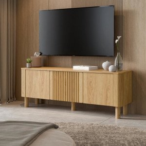 GROOVE modern TV-szekrény – tölgy – 150 cm Elemes bútor