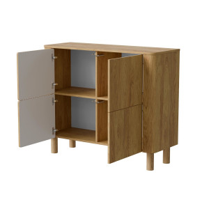GROOVE modern magas komód – tölgy – 110 cm