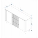 GROOVE modern komód – tölgy – 150 cm