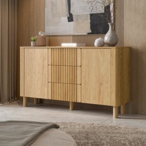 GROOVE modern komód – tölgy – 150 cm Elemes bútor