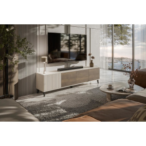 BLEND modern TV-szekrény – kasmír / dió – 200 cm