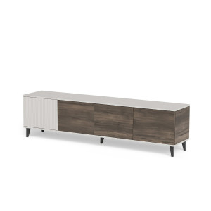 BLEND modern TV-szekrény – kasmír / dió – 200 cm