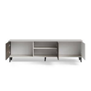 BLEND modern TV-szekrény – kasmír / dió – 180 cm