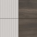 BLEND modern magas komód – kasmír / dió – 100 cm