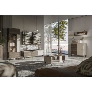 BLEND modern magas komód – kasmír / dió – 100 cm