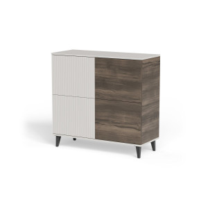 BLEND modern magas komód – kasmír / dió – 100 cm
