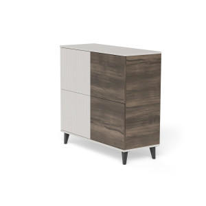 BLEND modern magas komód – kasmír / dió – 100 cm