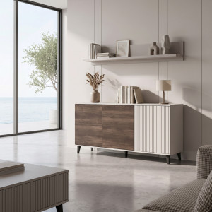 BLEND modern komód – kasmír / dió – 160 cm BLEND