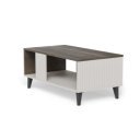 BLEND modern dohányzóasztal alsó polccal – kasmír / dió – 92 cm