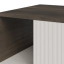 BLEND modern dohányzóasztal alsó polccal – kasmír / dió – 92 cm
