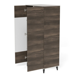 BLEND modern gardróbszekrény – kasmír / dió – 90 cm