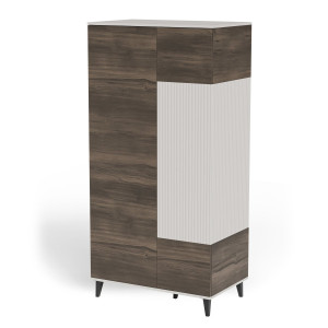 BLEND modern gardróbszekrény – kasmír / dió – 90 cm