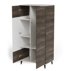 BLEND modern gardróbszekrény – kasmír / dió – 90 cm