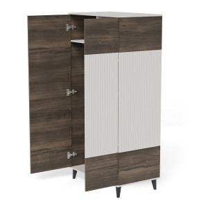BLEND modern gardróbszekrény – kasmír / dió – 90 cm