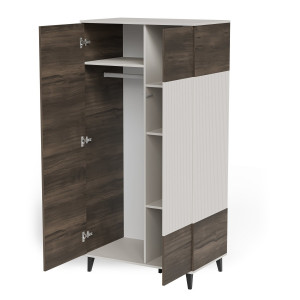 BLEND modern gardróbszekrény – kasmír / dió – 90 cm