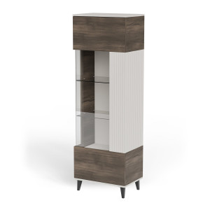 BLEND modern vitrin – kasmír / dió – 60 cm