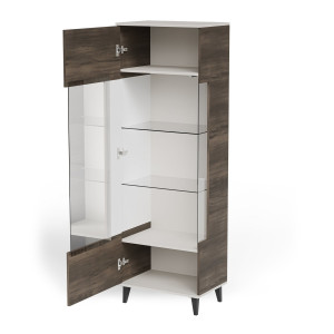 BLEND modern vitrin – kasmír / dió – 60 cm