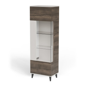 BLEND modern vitrin – kasmír / dió – 60 cm