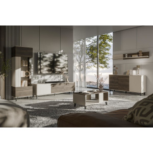 BLEND modern fali polc – kasmír / dió – 150 cm