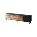 TONE modern TV-szekrény –  tölgy / fekete – 200 cm