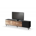 TONE modern TV-szekrény –  tölgy / fekete – 200 cm