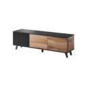 TONE modern TV-szekrény – tölgy / fekete – 150 cm