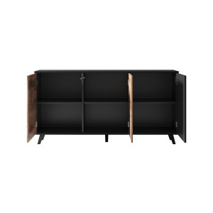 TONE modern komód – tölgy / fekete – 160 cm